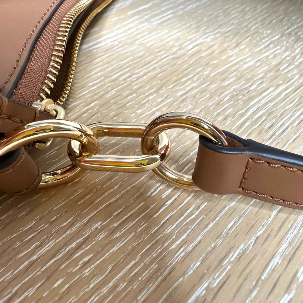 NWOT Michael Kors Logo Brown Pochette Shoulder Bag w/ Matching Passport Wallet - Picture 10 of 13